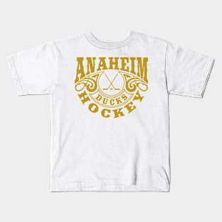 Vintage Retro Anaheim Ducks Hockey Kids T-Shirt